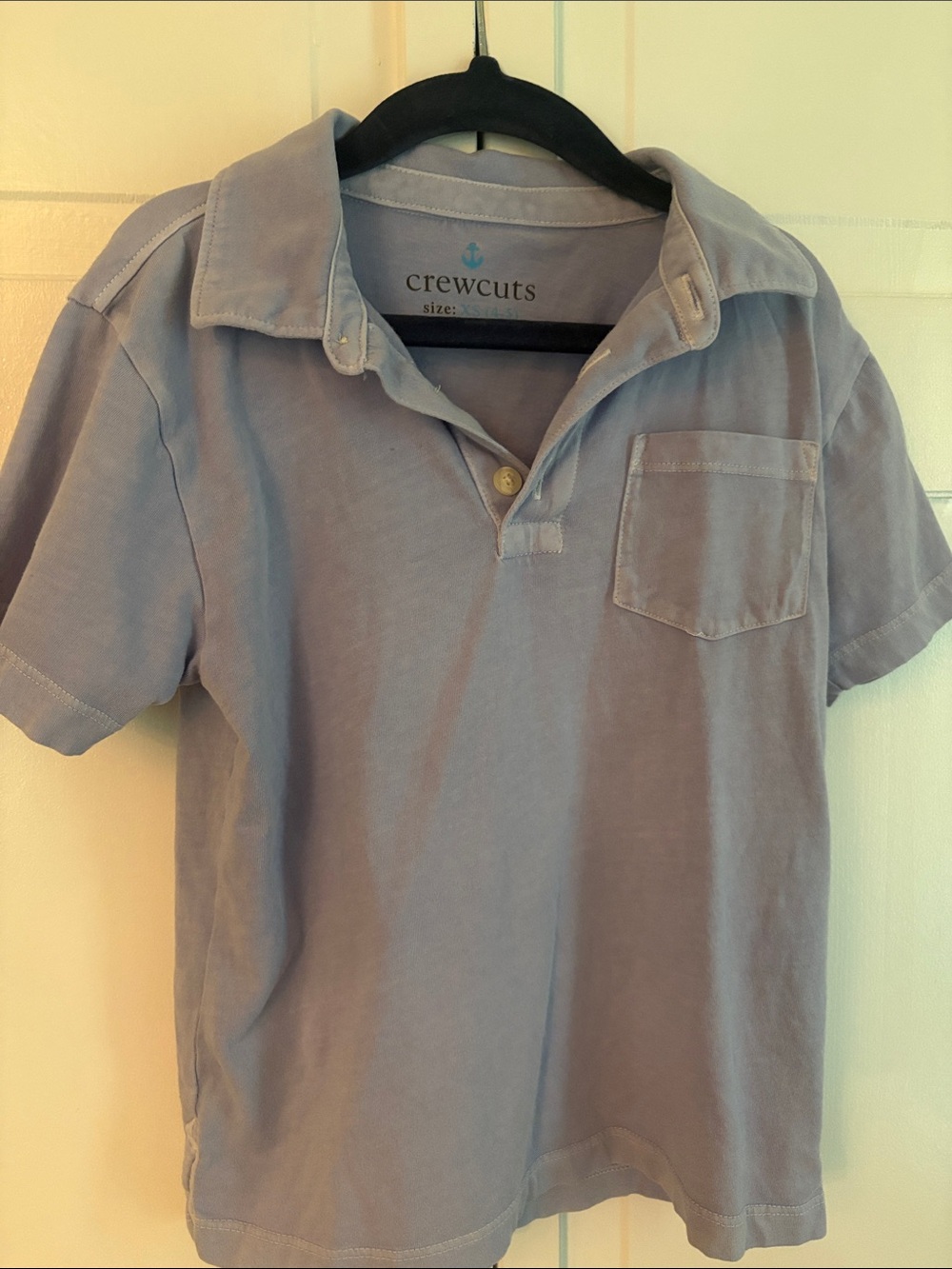 Crewcuts Light Blue Short-Sleeve Polo with Chest Pocket
